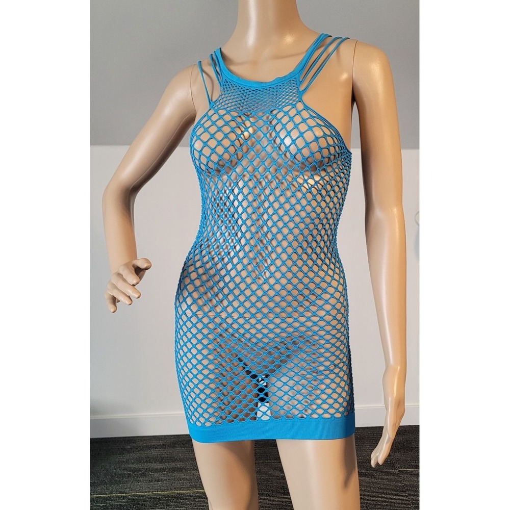 Sexy-Blue-Women-fishnet -Party-Dress-Babydoll--clubwear‎ SL20016